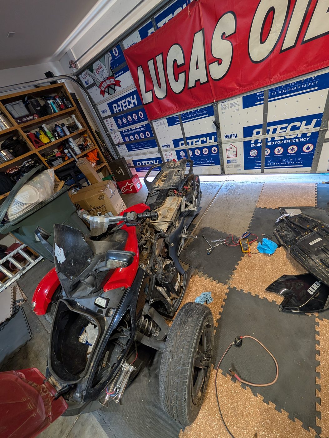 Motorcycle repair work at 224 Powersports